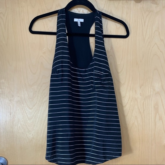Joie Silk Striped Racerback Tank Top - Picture 4 of 13